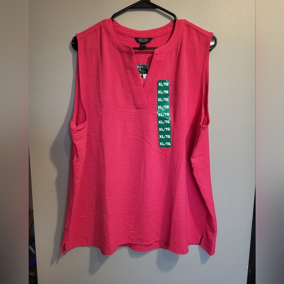 NEW- RACHEL Rachel Roy Red Sleeveless Tank Top, Size XL - Picture 1 of 5